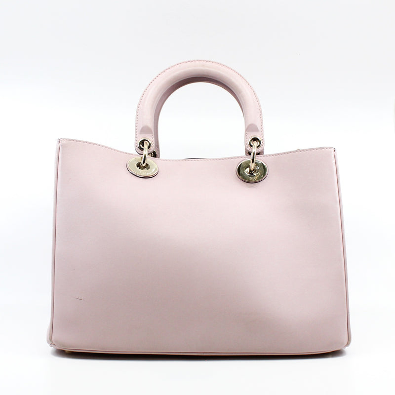 Small Diorissimo In Nude Pink/Black Calfskin Handbag GHW With Strap - L'UXE LINK