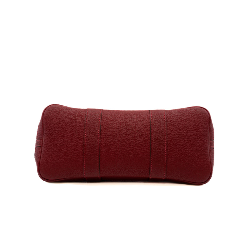 Garden Party 30 Fabric/Leather Red Rouge Piment PHW Y Stamp - L'UXE LINK