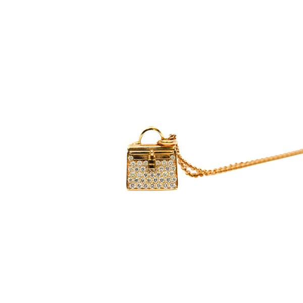kelly pendant diamond necklace in 18k rose gold ghw