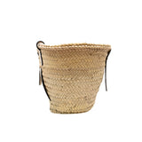 thumbnail large Square Basket Raffia/Calfskin White SHW