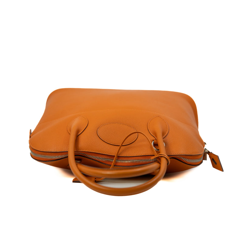 Bolide 35 Bag In Epsom Leather Orange PHW Square K Stamp - L'UXE LINK