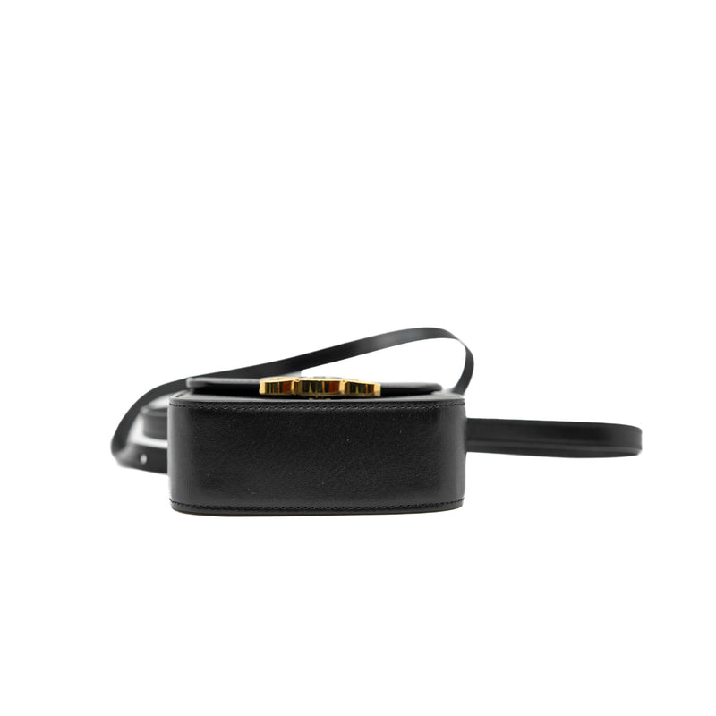 mini claude bag in calfskin black ghw