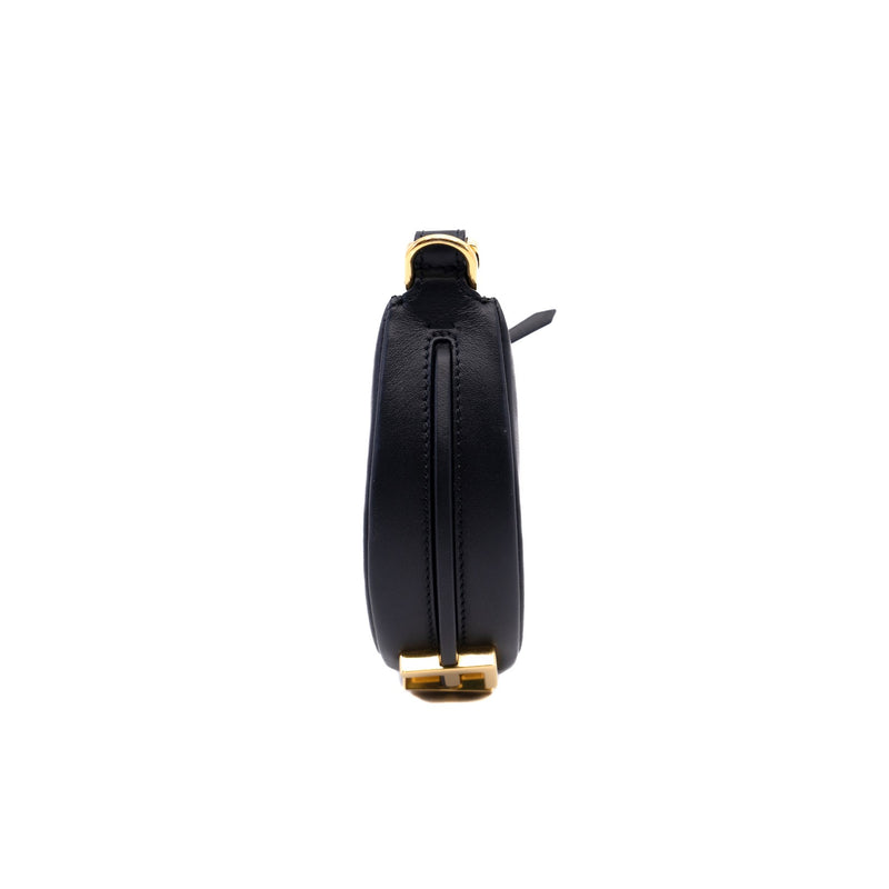 Nano Fendigraphy Black Leather Charm Hobo Bag GHW - L'UXE LINK