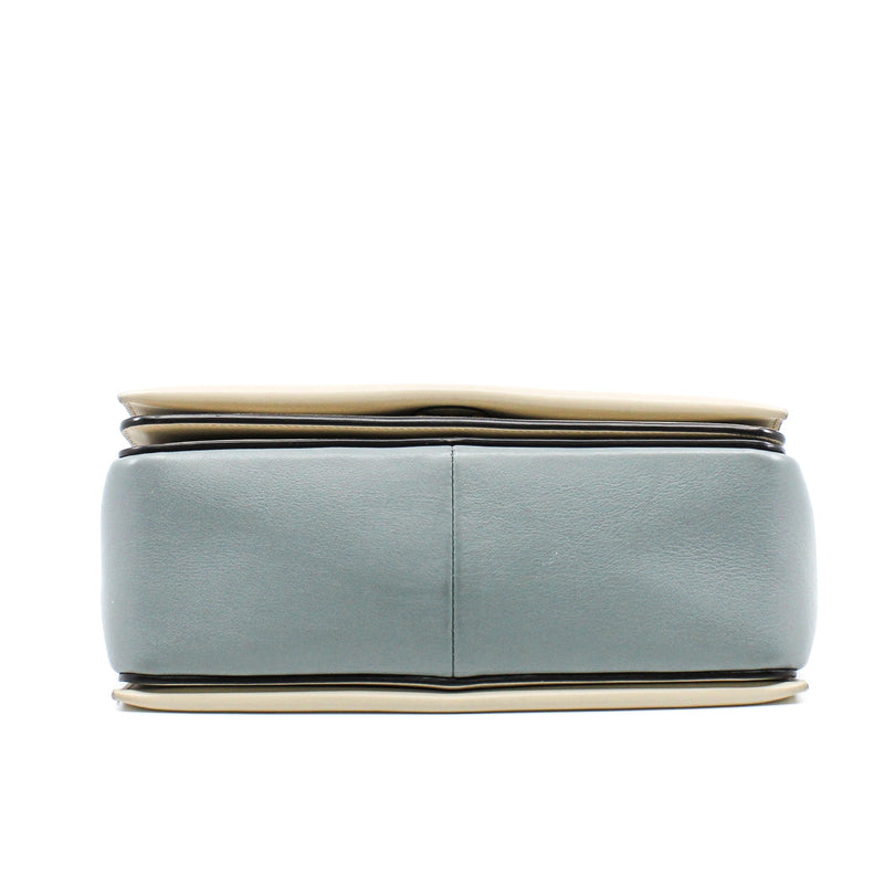 Frame Shoulder Bag beige mix gray blue - L'UXE LINK
