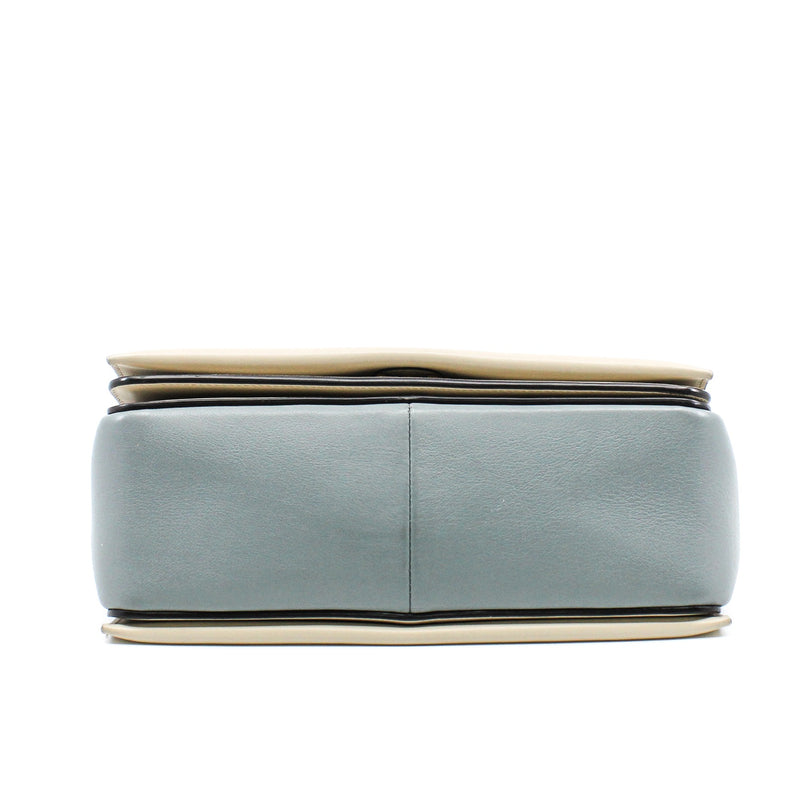 Frame Shoulder Bag beige mix gray blue