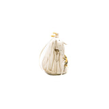 thumbnail matelasse nappa pouch in white leather ghw
