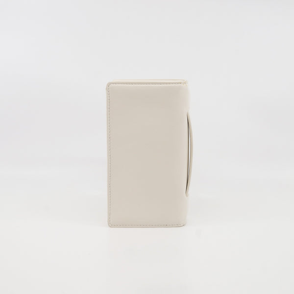 Le Soleil Tarot In White Lambskin Leather Pouch Clutch GHW - L'UXE LINK