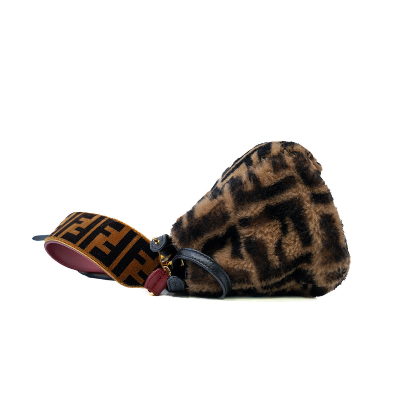 Mini Peekaboo Brown Sheepskin Bag GHW With Strap - L'UXE LINK