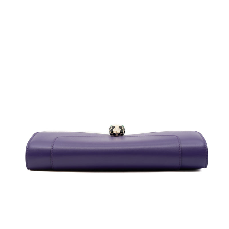 serpenti long flap wallet in purple