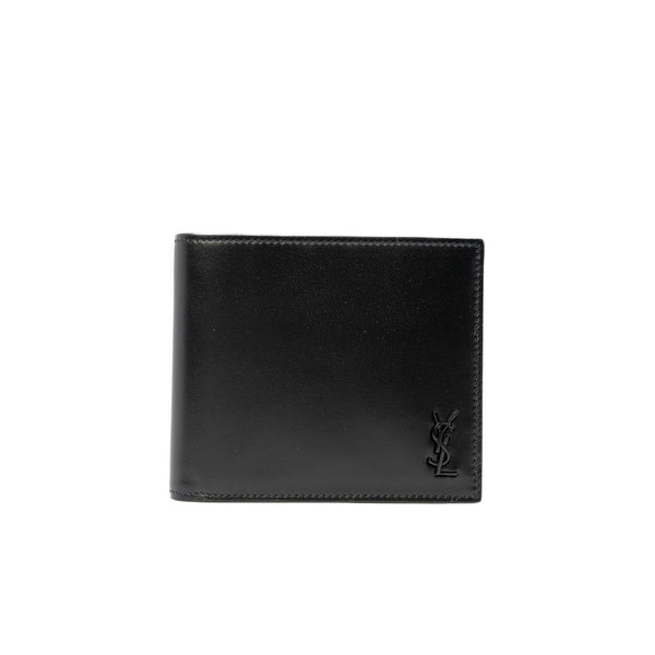 Tiny Cassandre East/West Black Leather Wallet - L'UXE LINK