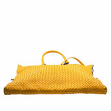 thumbnail Convertible Flat Zip Tote Intrecciato Nappa Large Leather Yellow - L'UXE LINK