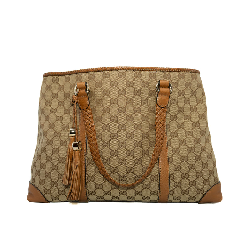 GG In Brown/Beige Canvas/Leather Marrakech Tote Bag GHW - L'UXE LINK