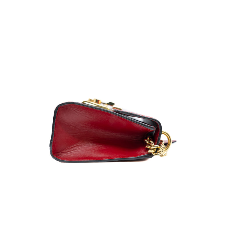 Small GG Padlock Shoulder Bag Red GHW