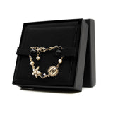 thumbnail pearl crystal cc logo black/white bracelet