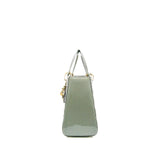 thumbnail medium Lady Dior in grey patent leather 2021 ghw