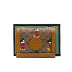 Disney Card Case Wallet In Mini GG Supreme GHW - L'UXE LINK