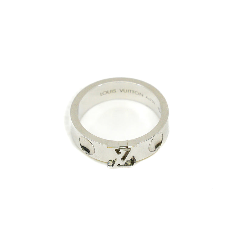 Empreinte Ring With LV logo In White Gold Size 53 - L'UXE LINK
