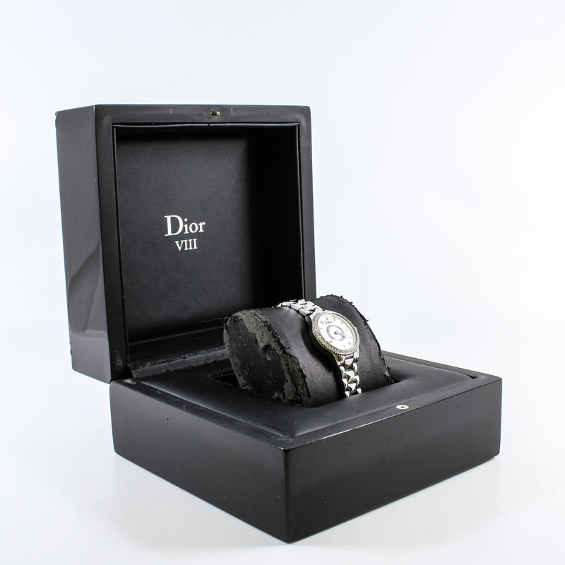 VIII Montaigne 25mm In Stainless Steel/Diamonds Quartz Watch - L'UXE LINK
