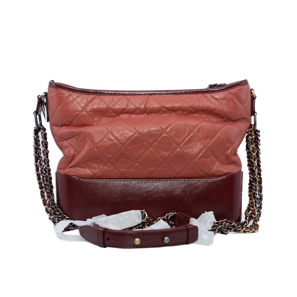 gabrielle medium in lambskin pumkin/red seri25