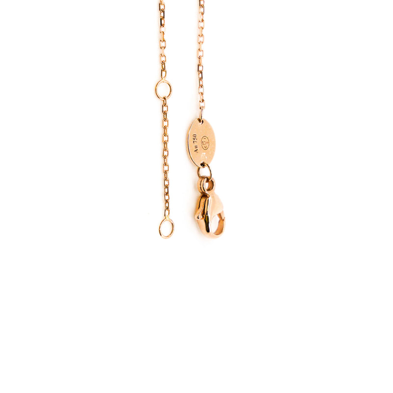 Jeux de Liens Pendant In 18k Rose Gold/Mother-of-Pearl/Diamond Necklace - L'UXE LINK