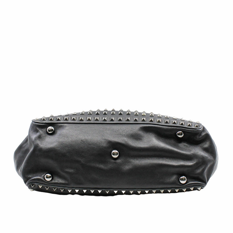 Studded Rockstud Tote Black - L'UXE LINK