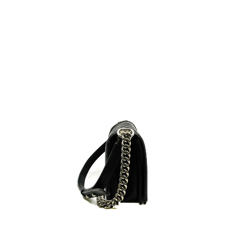 Medium Leboy Iridescent/Black Lambskin/PVC Chevron Flap Bag PHW Seri 24 - L'UXE LINK
