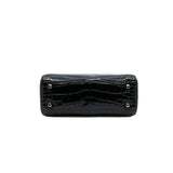 thumbnail mini lady dior in dark green ccd with diamonds buckle phw 2018