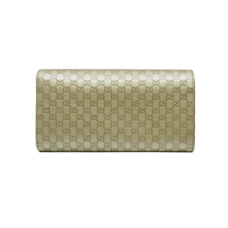 wallet patent with gg logo  gold - L'UXE LINK