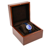thumbnail Arceau Petite Lune watch, Large model, 38 mm, blue alligator