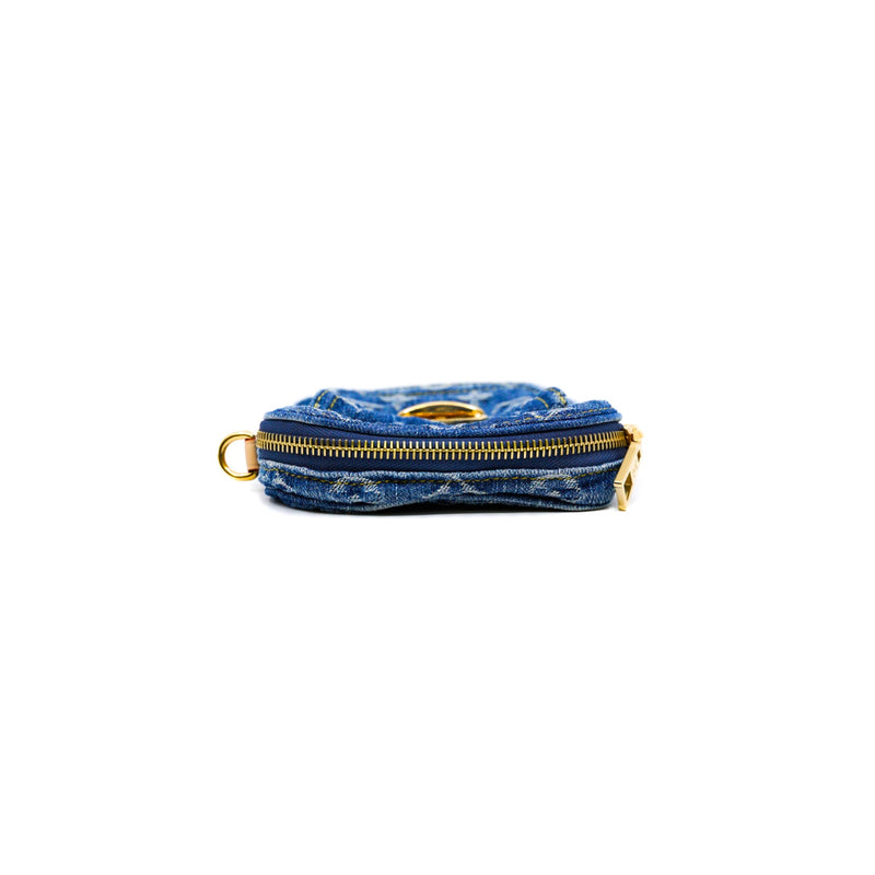 bolsa fairfax pochette in monograma denim ghw microchip