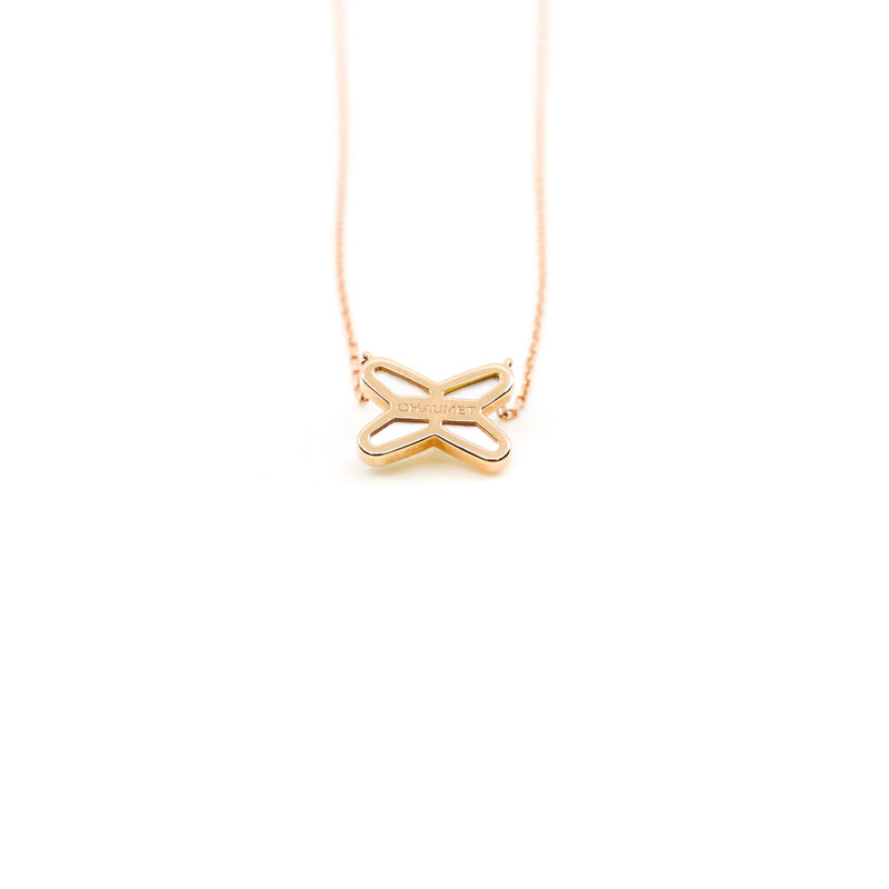 JEUX DE LIENS pendent necklace in white MOP/18k rg rrp2670 - L'UXE LINK