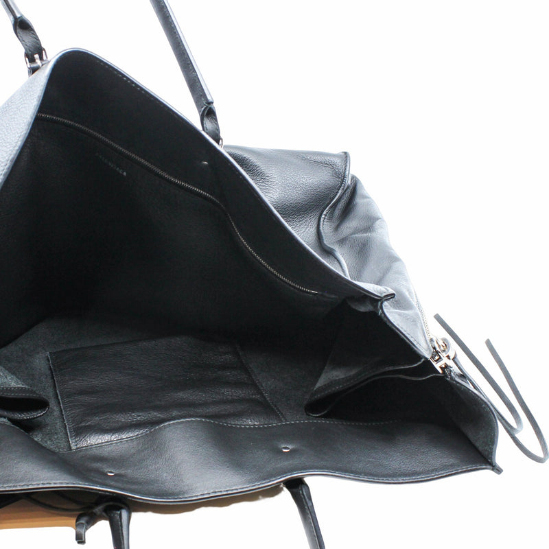 PAPER A4 BAG LEATHER BLACK PHW - L'UXE LINK