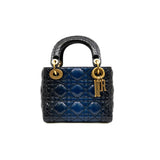 thumbnail new medium lady Dior in python blue to black ghw（missing strap）