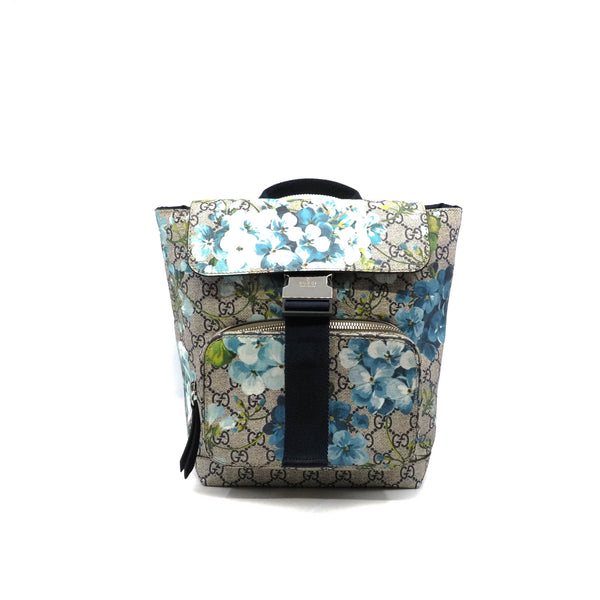 Gg Blooms Supreme Small Backpack in Blue - L'UXE LINK