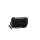 thumbnail long vanity case with football crush in black lambskin GHW #P4X6XXXX