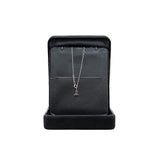 thumbnail T-Toe open necklace in  horizontal blue diamonds bar 18kwg