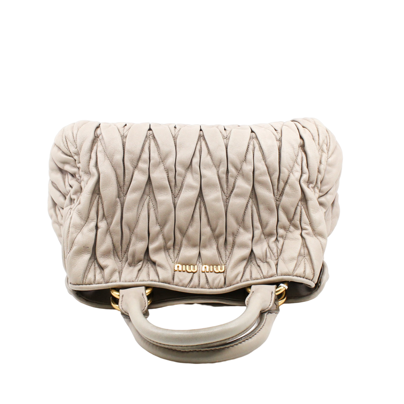 matelassé Crossbody bag grey GHW - L'UXE LINK