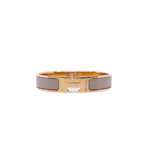 Clic H Bracelet Marron Glace RGHW Size ST - L'UXE LINK
