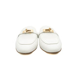 thumbnail oz mules in leather white phw #37.5
