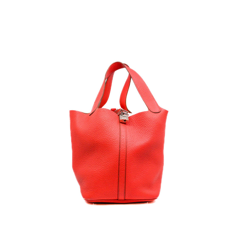 picotin 22cm in tc leather T5 Rose Jaipur  phw R stamp
