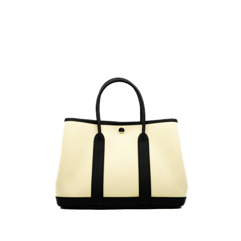 Garden Party 30 Canvas/Negonda Leather Vanille/Black PHW Stamp B - L'UXE LINK