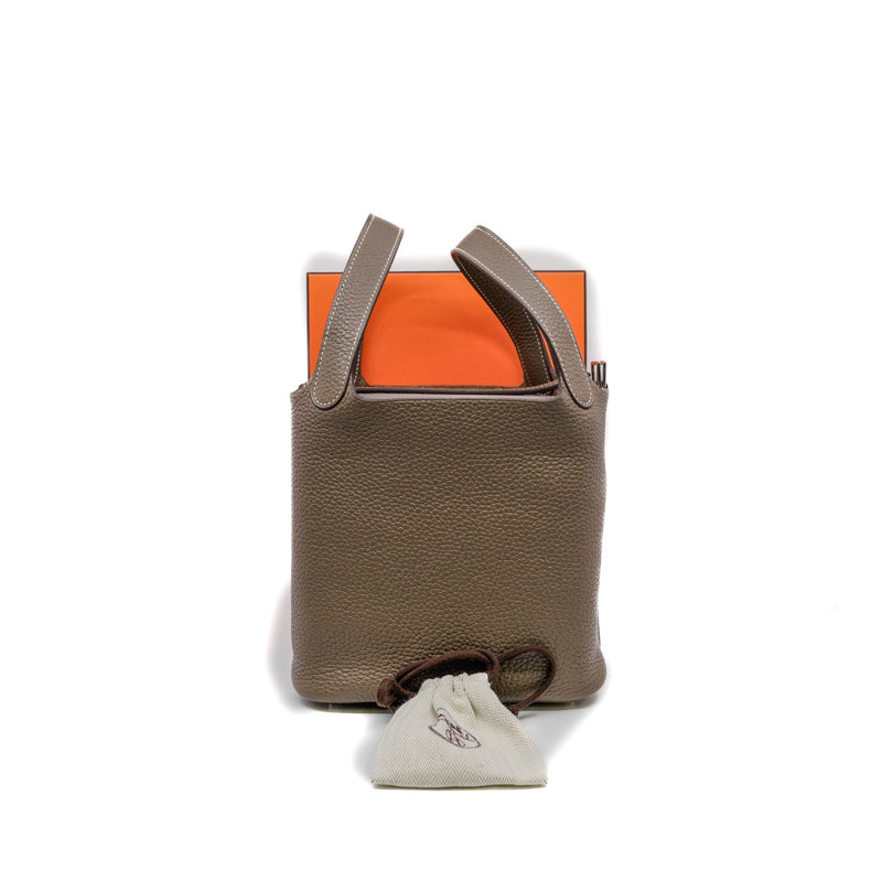 picotin 18cm in etoupe epsom TC stamp A PHW