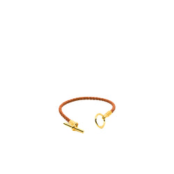 Glenan H Bracelet In Gold Swift Leather GHW - L'UXE LINK
