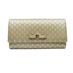 wallet patent with gg logo  gold - L'UXE LINK