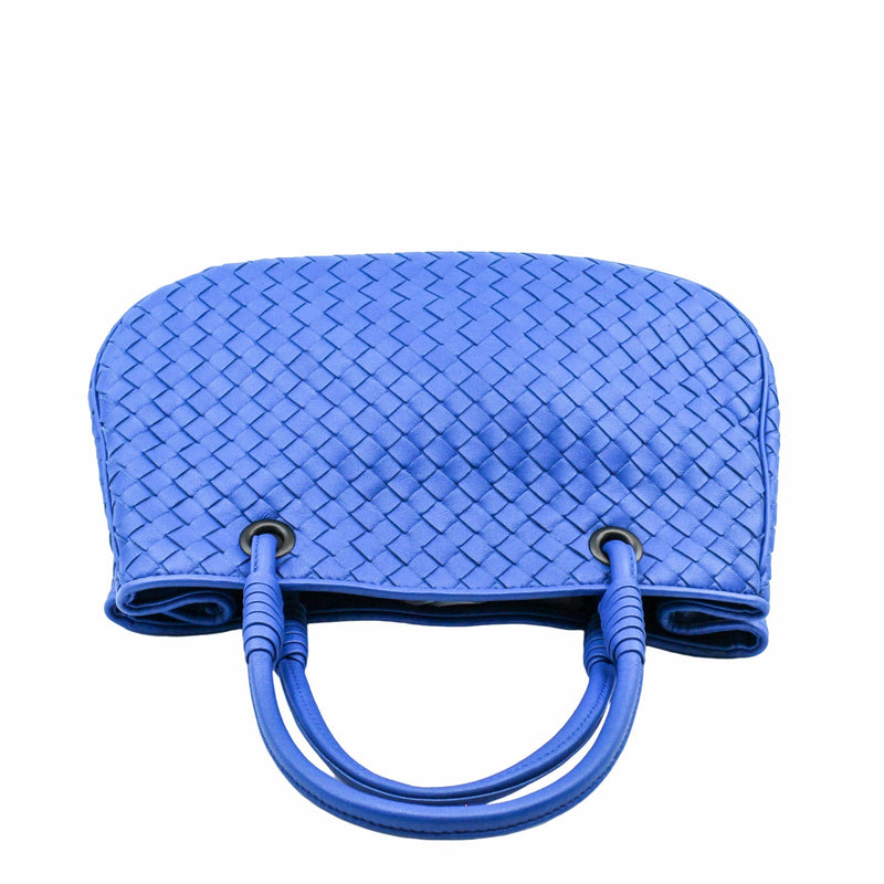 Top Handle Bag blue electric Antique Brass Hardware - L'UXE LINK