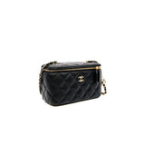 thumbnail long vanity case with football crush in black lambskin GHW #P4X6XXXX