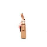 thumbnail Fendi monster baguette clutch in leather/fur pink