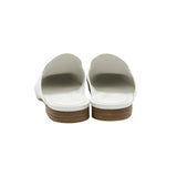 thumbnail oz mules in leather white phw #37.5