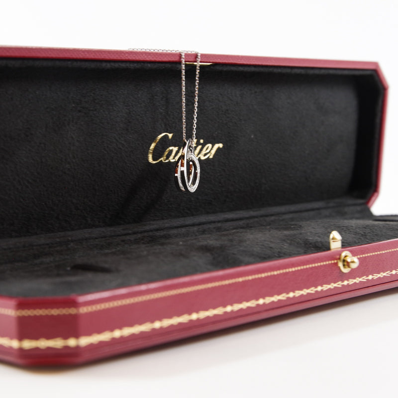 necklace 18k white gold diamond - L'UXE LINK
