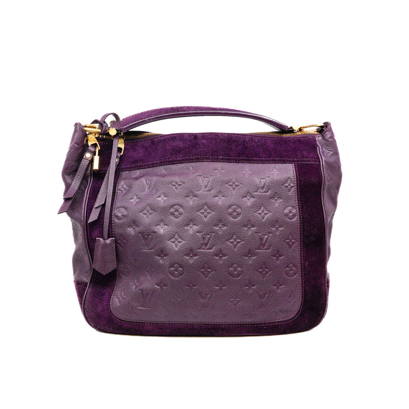 Audacieuse MM Monogram Empreinte Aube Purple Suede/Calf GHW With Strap - L'UXE LINK
